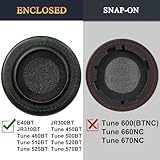 SOULWIT Earpads Replacement for JBL Tune 450BT (T450BT)/Tune 460BT(T460BT)/Tune 500BT (T500BT)/Tune 510BT/Tune 520BT, Ear Pads Cushions for JR 300BT/JR300/JR 310BT/JR310/E40BT - 70mm PL Black