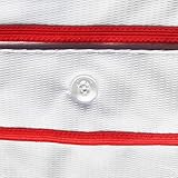 Pullonsy 00s Hip-Hop Hipster Blank Baseball Jerseys Button Up Shirts for Men Outfits,Red Stripe White Jersey,Size M