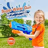 Super Water Guns for Kids Adults - 2 Pack Super Water Blaster Soaker Squirt Guns 1200cc with Excellent Range - Ideas Gift Toys for Summer Outdoor Swimming Pool Beach Sand Water Fighting Play