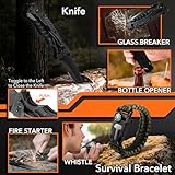 Dusor 21 in 1 Survival Kit Gifts for Men, Valentines Day Gifts for Him, Hunting Fishing Gifts for Men Dad Boyfriend, Survival Gear and Supplies, Fishing Gear and Equipment, Husband Camping Essentials