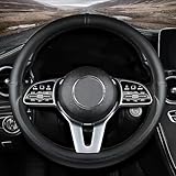 Custom fit for Subaru Car Steering Wheel Cover, Nappa Leather Car Steering Wheel Cover Non-Slip Steering Wheel Cover, Designed for Subaru Interior Accessories (Black,for Subaru)