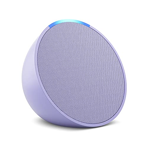 Amazon Echo Pop (newest model), Our smallest Alexa speaker, Fits in any room, Lavender Bloom