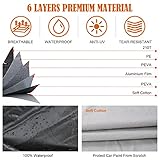 Waterproof Car Cover Replace for 2008-2025 Lexus LX/Toyota Land Cruiser, 6 Layers All Weather Car Covers with Zipper Door & Windproof Bands for Snow Rain Dust Hail Protection (Land Cruiser)