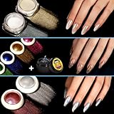 Teenitor Acrylic Nail Kit with Chrome Nail Powder Almond Nail Tips, Nail Kit for Beginners with Nail Art Brushes Nail Charms 3D Nail Gel, Nail Kit Acrylic Set Nail Art Tools Nail Art Kit Nail Stand