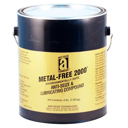 Metal-Free 2000 20030 Non-Metallic Environmentally Safe Anti-Seize Compound, 128 oz., Dark Gray, Paste