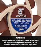 Noctua NF-A4x10 24V PWM, 40mm Quiet Fan for 3D Printers and Other Applications, 4-Pin, 24V Version (40x10mm, Brown)