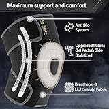 DR. BRACE ELITE Knee Brace with Side Stabilizers & Patella Gel Pads for Maximum Knee Pain Support and fast recovery for men and women-Please Check How To Size Video (Mercury, Large)