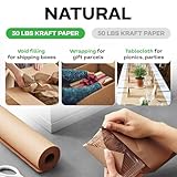 IDL Packaging 18" x 14400" (1200 ft) Large Brown Kraft Paper Roll for Packing - Perfect Natural Kraft Wrapping Paper for Void Filling - Craft Paper for Kids Art Projects