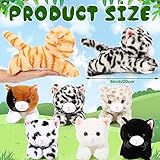 Libima 8 Pcs Cat Stuffed Animals Bulk 8 Inch Plush Kittens Cat Theme Party Favors Carnival Awards Birthday Party Gifts Assorted Cute Pet Toys Decor(Lying)