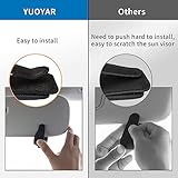 Yuoyar 2 Packs Magnetic Sunglass Holder for Car Visor - Universal Sunglasses Clip for Different Size Eyeglasses - Convenient Interior Car Accessories (2, Black)