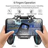 Mikirini PUBG Mobile Controller with Phone Cooler 4000mAh Built-in Battery for PUBG/Knives Out/Call of Duty, PUBG Game L2R2 Triggers for 4.7-6.5" Android Phones and iPhone