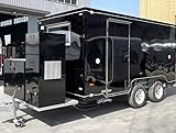 Mobile Street Food Concession Trailer, Dual Axle, Black