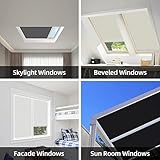 MaKefeile Skylight Shades Blinds Skylight Cover Blackout Cellular Shades Cordless Skylight Shades for Ceiling Room Darkening Honeycomb Blinds Suitable Skylight an Room Windows,Custom Size Black.