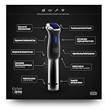 Kitchen Gizmo Sous Vide Immersion Cooker - Cook with Precision, 800 Watt Grey Circulator Stick with Touchscreen Control Panel and Safety Feature - Bonus Recipe Book Included