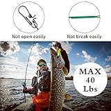 AIRKOUL 60pcs Fishing Leaders Wire Stainless Steel Fishing Leader Line with Swivels Snap, Connect Tackle Lures Fishing Rig or Hooks 3 Size-Airkoul Fishing Leaders