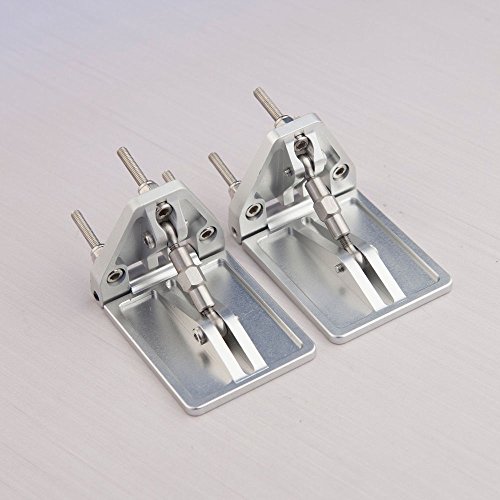 PerfectPlaza 1 Pair Aluminum Emulational Trim Tab Adjustable 55mmX38mm for RC Boat RC#802