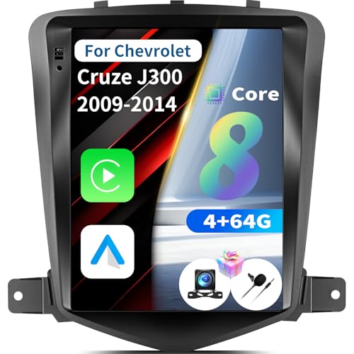 [4+64G] 8-Core Android 15 Car Stereo for Chevrolet Cruze J300 2009-2014 with Wireless Carplay&Android Auto,9.7 Inch Car Radio with Mirror Link Bluetooth FM/RDS WiFi GPS SWC Dual USB+AHD Backup Camera