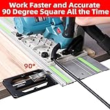 GOINGMAKE Compact Guide Rail Square with Edge Support,Track Saw Square,Track Saw Rail Square Guide,90 Degree Right Angle Guide Compatible with Festool and Makita for Fast, Easy Square Cuts