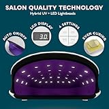 SUNUV 48W UV LED Nail Lamp, UV Light for Nails Compatible with All Gel Polish, 36 LEDS with 4 Timer Settings, LCD Display for Home Salon SUN4 Black