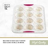 Trudeau - 5118553 Trudeau Structured Silicone Muffin Pan, 12 Cup, Confetti/Fuschia