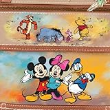 Disney Masterpiece Of Magic Beige Faux Leather Designer-Style Handbag Featuring A Whimsical Watercolor Print & Artwork Of Over 20 Beloved Characters