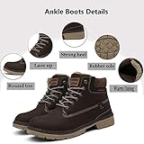 Eagsouni Men's Women's Snow Boots Warm Fur Lined Ankle Booties Hiking Trekking Trail Climbing Shoes Lace Up Anti-Slip Waterproof Working Outdoor Boots