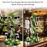 Cocktail Tree Stand, Christmas Tree Drink Holder, 3 Tier - 12 Holders for Champagne, Martini, Margarita Cups Holder, Perfect for Bridal Showers, Birthday, Housewarmings, and Bachelorette Parties