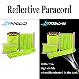 FISHLUND Reflective Paracord 550 lb, 7 Strand Type III Paracord Rope 1000ft 4mm, High Strength Nylon Parachute Cord for Camping, Survival, Fishing, Tactical and Hiking, Neon Green