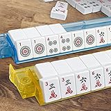 Nova Microdermabrasion American Mahjong Mah Jongg Set 166 Tiles 4 All-in-One Color Rack/Pushers Red Paisley Soft Bag Full Size Complete Mahjongg Ma Jong Set