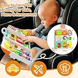 INNOSKY Montessori Busy Board for 1 Year Old Boy Girl, Musical Baby Toys 12-18 Months, Bilingual Learning Educational Toddlers Toys for 1-2 Year Old Birthday Gifts