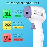 Digital Thermometer for Adults and Kids, No Touch Forehead Thermometer for Baby, 2 in 1 Body Surface Mode Infrared Thermometer with Fever Alarm and Instant Accuracy Readings