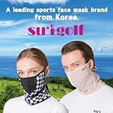 SUIGOLF KOREA (Type H) UV Sun Protection Balaclava Half Face Mask - for Hiking, Running, Cycling & Outdoor Sports (H-8 Beige, Medium)