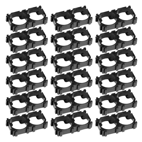 OLIREXD 120PCS 18650 Lithium Battery Plastic Holder Bracket, Battery Double Holder Bracket 2 Cell Fireproof Material Battery Storage Box Protection Board for DIY Battery Pack (120)