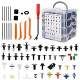 1365Pcs Car Push Retainer Clips Body Clips Plastic Fasteners Kit Fender Rivet Clips 44 Most Popular Sizes Nylon Auto Push Pin Rivets Set for Toyota GM Ford Honda Acura Chrysler,red