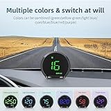 ACECAR Digital GPS Speedometer New HUD Car Head Up Display LCD Display with MPH Digital Speed Compass Direction Driving Distance Altitude Overspeed Alert for All Vehicle