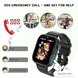 OKYUK 4G Smartwatch, Kids Watch for Kids with SIM Card, 47 Exciting Games, Two-Way Calling Feature, SOS Emergency Call Button Ideal for Kids Aged 3-12, Children’s Cell Phone Alternative (Black)