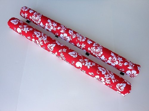 Vitamin Blue 36" Roof Rack Pads Red Floral - Non Logo (Made in U.S.A.) AERO Pads