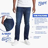 Mugsy Fultons Men’s Jean - Classic Fit Blue Denim Jeans for Men - Comfortable & Flexible Pants for Men - True to Size