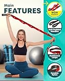 Stretching Strap with Loops - Non Elastic Stretch Band for Physical Therapy, Yoga Strap for Stretching Equipment, Stretch Bands for Exercise and Flexibility - Fascia, Hamstring and Leg Stretcher Belt