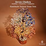 Crystal Tree of Life 7 Chakra Healing Crystal Trees for Home Decor, Office Desk Decor, Living Room Decor, Handmade Bonsai Trees for Positive Energy, Money, Good Luck Birthday Gifts for Women, Mom