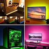 HOUHUI USB LED Strip Lights Kit, 4 Pre-Cut 1.64ft/6.56ft RGB LED Light Strips, Color Changing TV Backlights with Remote, RGB 5050 Bias Lighting for TV, PC, Monitor, Home Theater, DIY Decoration