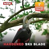 MZK 20V Pole Pruning Shear, Battery Powered Cordless Electric Pruning, Reach To 12-ft, Tree Pruner with Rechargeable Battery, 1.2 Inch Cutting Diameter(Battery and Charger Included)