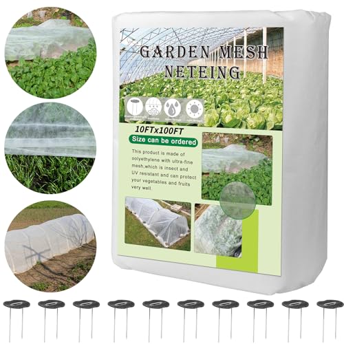 Oleitodh Plant Covers Freeze Protection- 1 oz/yd² 10Ft x 100Ft Frost Cloth Blanket Floating Row Cover for Winter Snowstorm, Frost Blankets Outdoor Vegetable Protect from Birds, Pests Shade Cloth