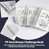 12-Month Money Savings Challenges Book with Envelopes, 3 Pcs Money Saving Binder, Money Binder for Cash Saving for Office, Home, School (2.5K+5K+10K)