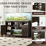 55-90 Gallon Fish Tank Stand with Power Outlets, Aquarium Stand with Cabinet, Heavy Duty Reptile Tank Turtle Terrariums Table for Fish Tank Accessories Storage, 52" L x 19.7" W, 1000LBS Capacity