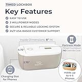 Mindsight Timed Lock Box | Unplug from Phones, Video Games, Social Media, Snacks & Cravings | 3 Modes based on Willpower | Easy to Use | Out of Sight ~ Out of Mind | Boost Your Mental Wellness