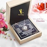 Larvincy To My Daughter Necklace from Mom or Dad With Heartfelt Message & Elegant Box - Valentines Day Gifts For Daughter, Jewelry Gift for Daughter From Mother or Father On Birthday, Graduation