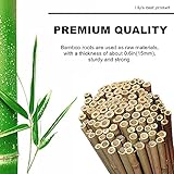 50 Pack 8ft Bamboo Plant Stakes for Wood Garden Sticks，Wooden Plant Supports，Bamboos，Bamboo Trellis，Crafts, More Size Choices 8"/12"/16"//2'/3'/4'/5'/6'/8'