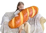 Wepop 40 in 3D Simulation Bread Shape Pillow Soft Lumbar Baguette Back Cushion Funny Food Plush Stuffed Toy