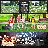 blessny Fog Bubble Machine, 2 in 1 Professional Smoke Bubble Maker for Stage Party Halloween Christmas Wedding Birthday, 8000+Fog Filled Bubble Per Minute, 250W (Black)